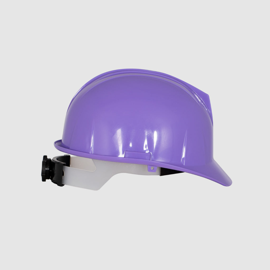 Casco de protección lila