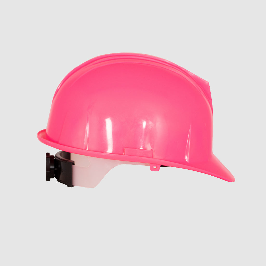 Casco rosa fosforecente