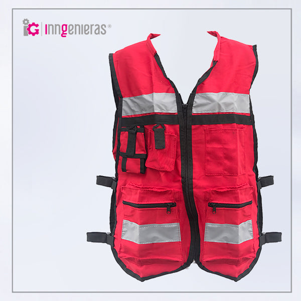 Chaleco De Brigadista Estilo Baggy – Color Rojo