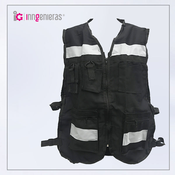 Chaleco De Brigadista Estilo Baggy – Color Negro