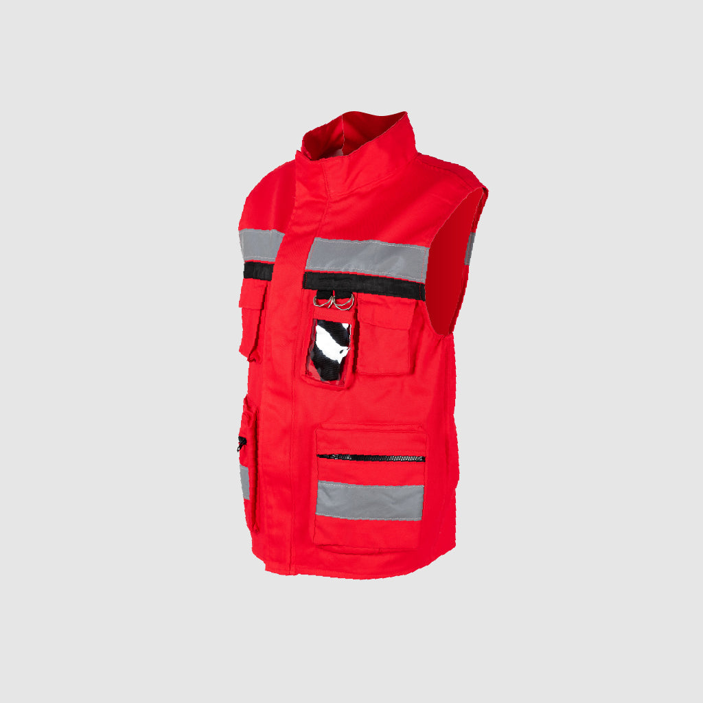 Chaleco De Brigadista Estilo Slim – Color Rojo